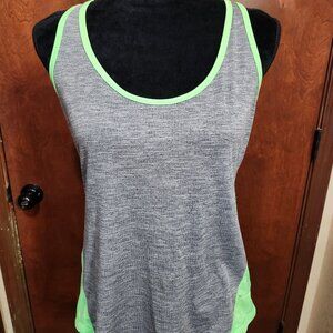 Old Navy Active Racerback Tank Top Semi Fitted Workout Gray T Shirt Medium
